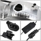 Clear Lens Amber Reflector Black Housing LED Bar Headlights 8PCS