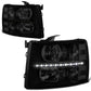 2007-2014 Chevrolet Silverado LED Reflector Headlights - Black/Clear/Smoke