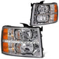 2007-2014 Chevrolet Silverado LED Reflector Headlights Chrome Housing