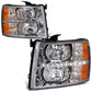 2007-2014 Chevrolet Silverado LED Reflector Headlights Chrome Housing