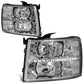 07-14 Chevrolet Silverado LED Reflector Headlights Chrome Housing
