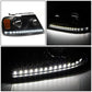 04-08 Ford F-150 / 06-08 Lincoln Mark LT LED DRL Headlights - Black