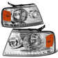 04-08 Ford F-150 / 06-08 Lincoln Mark LT LED DRL Headlights Chrome