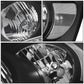06-09 Dodge Ram LED DRL Headlights Black Housing Clear Corner