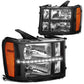 07-13 GMC Sierra 1500 / 07-14 Sierra 2500 3500 LED DRL Headlights
