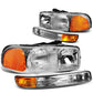 99-07 GMC Sierra OEM Style 4PC Chrome Headlights with Amber Corner