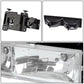 88-93 Chevrolet C10 Chrome Housing Clear Corner 8PC Headlight Set