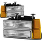 94-98 Chevrolet C10 OEM Style 8PC Headlight Set Chrome Housing