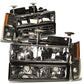 1994-1998 Chevrolet C10 Smoke Housing Headlights with Amber Corner