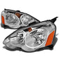 02-04 Acura RSX Chrome Housing Amber Corner Headlights