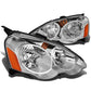02-04 Acura RSX Chrome Housing Amber Corner Headlights
