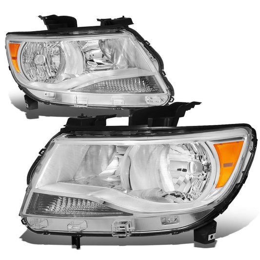 15-17 Chevrolet Colorado Chrome Housing Headlights with Amber Corner