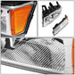 04-12 Chevy Colorado Chrome Headlights w/ Amber Corner 4PC Set