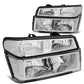 04-12 Chevrolet Colorado Chrome Housing Clear Corner Headlights 4PC