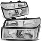 04-12 Chevrolet Colorado Chrome Housing Clear Corner Headlights 4PC