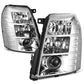 2007-2014 Cadillac Escalade Chrome Housing Clear Corner Headlights