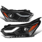 2018-2021 Chevrolet Equinox Projector LED DRL Headlights Black Housing