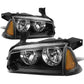 06-10 Dodge Charger 4PC Black Housing Amber Corner Headlights