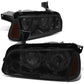 06-10 Dodge Charger 4PC Smoke Housing Headlights w/ Amber Corner