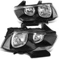 2011-2014 Dodge Charger Black Housing Headlights w/ Clear Corners