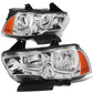 2011-2014 Dodge Charger Chrome Amber Corner Headlights