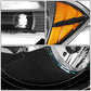 2008-2012 Chevrolet Malibu Black Housing Headlights with Amber Corner