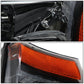2003-2006 Chevrolet Silverado Avalanche Black Amber Headlights 2PC