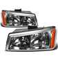 03-06 Chevy Silverado Avalanche Chrome Headlights w/ Amber Corner