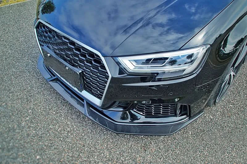 Audi RS3 8V Sedan (2017-2019) Carbon Fiber Front Lip – Facelift RS3 Bumper Front Lip