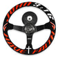Have Faith Deep Dish 350mm Steering Wheel + Short Hub Adapter Kit For Mustang Focus Fiesta Mazda