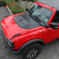 2021-2025 Ford Bronco Sanded Black Front Hood Bonnet Cover Trim ABS