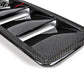 Universal Fitment Air Flow Hood Vent Scoop Bonnet Cover 2PC 20x5in CF