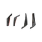 Audi A4 / RS4 B9 (2017-2020) Carbon Fiber Front Canards – RS4 Style Aftermarket Bumper Fins (4PC)