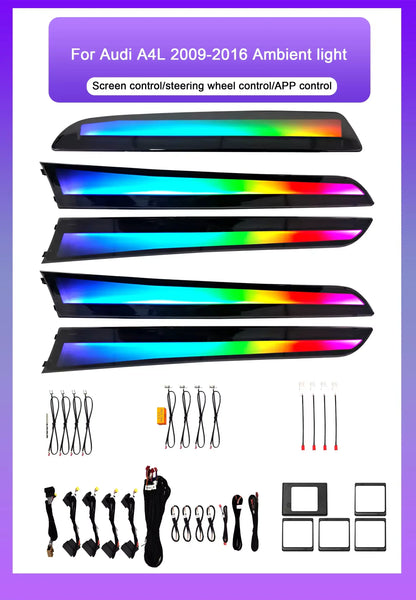 Audi A4 / A4L B8 / A5 / Q5 Interior 64-Color Star Sky Dynamic LED Ambient Light Kit 2009 - 2017
