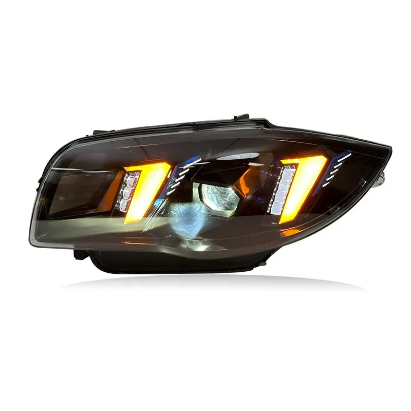 BMW 1 Series E87 Snake Eye Laser LED Headlight Assembly with Dual-Color DRL (Yellow / White) 2004 - 2011 (116i / 118i / 120i / 125i)
