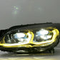 BMW 7 Series F02 G12 Style LED Headlight Assembly with Dual-Color DRL (Yellow / White) 2013 - 2015 (Replaces 63117228423)