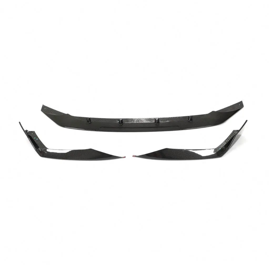 Audi RS6 C8 Avant Wagon Pre-Preg Dry Carbon Fiber Front Bumper Lip Spoiler 2019 - 2021