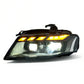 Audi A4 RS Style LED Headlight Assembly with Daytime Running Lights 2008 - 2012