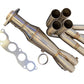 SPDZ1 K Swap K20 K24 Megaphone Exhaust Header 2 Bolt 4-1 Tri-Y EK EG DC2 Civic Pipe