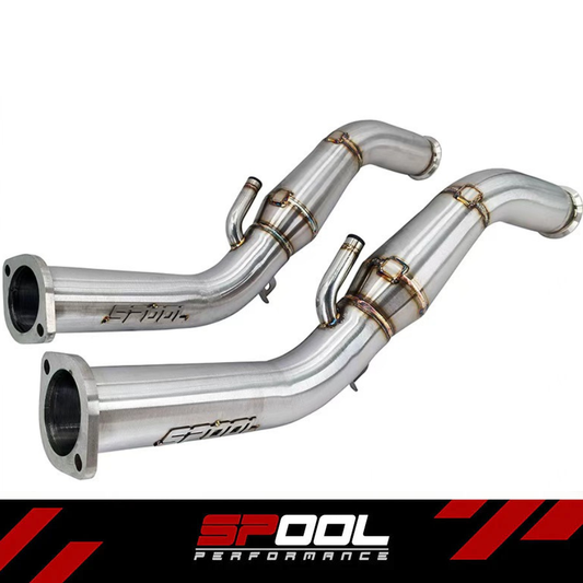 Spool VR30DDTT Full 4 Inch Downpipes Upgrade [Race Downpipes] | Infiniti Q50 Q60 RZ34 [VR30]