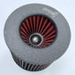 SPDZ1 High-Flow Performance Intake Filter – 3" Inlet, Pre-Oiled, Black Wrinkle w/ Red Media (Universal)