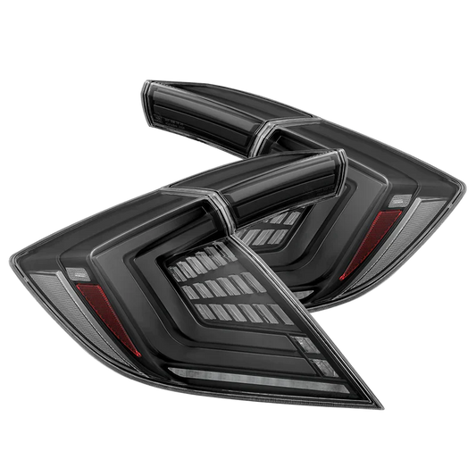 AlphaRex 16-21 Honda Civic Hatchback / Type-R FK8 Nova-Series LED Tail Lights (Pair) - Black #676020