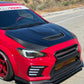 JDMuscle [15-21 WRX/STI w/ FMIC]  Carbon Fiber Hood V3 Scoopless