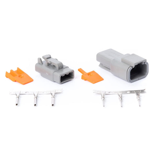 Deutsch DTM 3-Pin Connector Kit with Terminals – Complete Male & Female Sealed Set