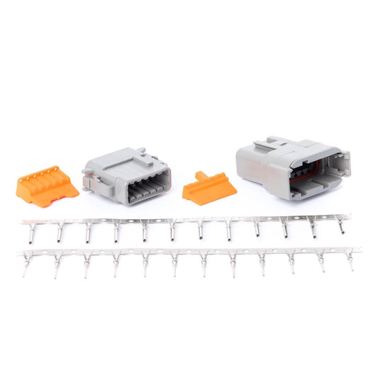Deutsch DTM 12-Pin Connector Kit with Terminals – Complete Male & Female Sealed Set