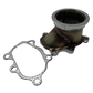 Stainless Steel 2.5"/63mm Vband Clamp Flange Turbo Down Pipe Adapter V-Band Downpipe Connector for T25 T28 GT25 GT28