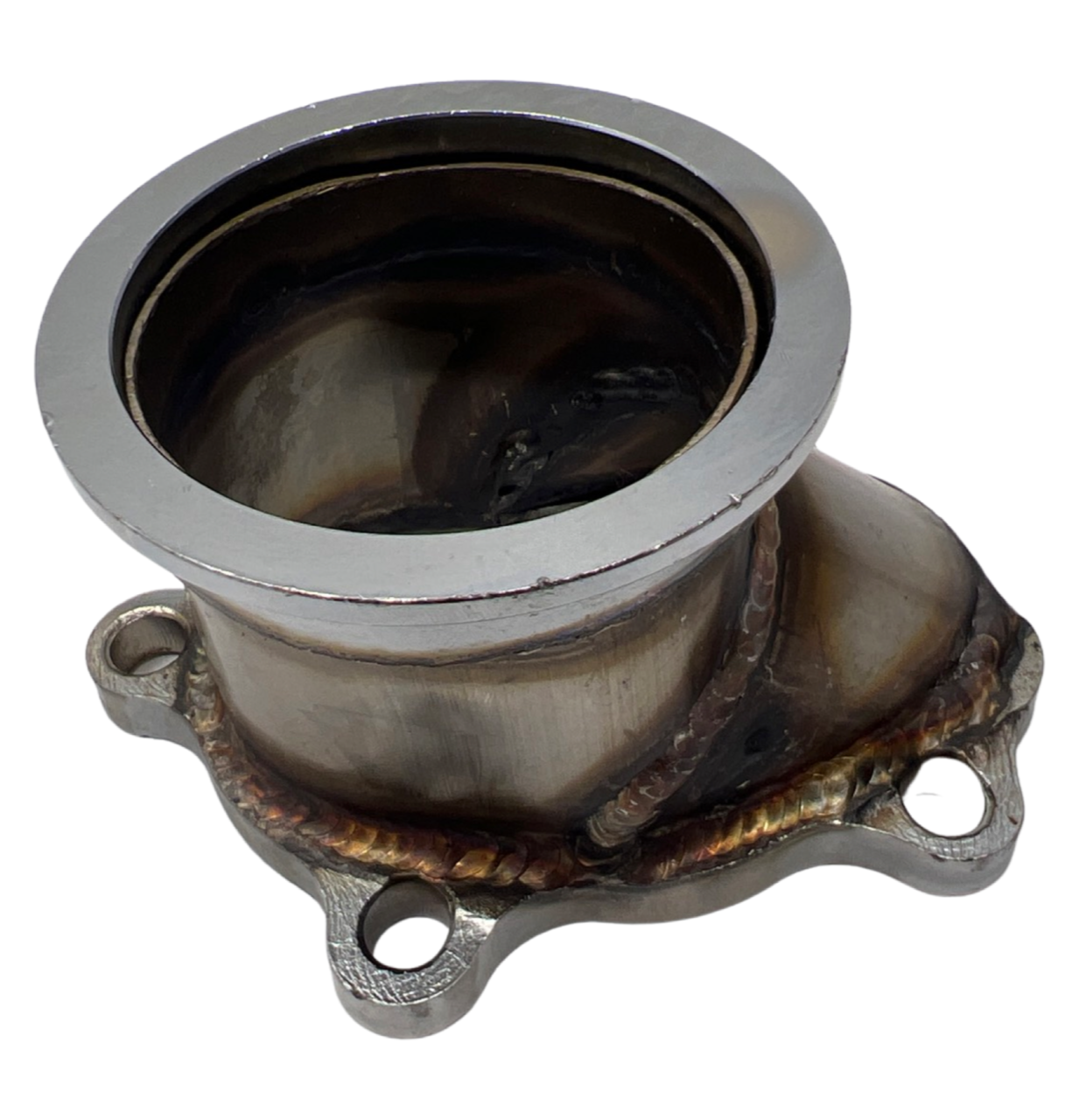 Stainless Steel 2.5"/63mm Vband Clamp Flange Turbo Down Pipe Adapter V-Band Downpipe Connector for T25 T28 GT25 GT28