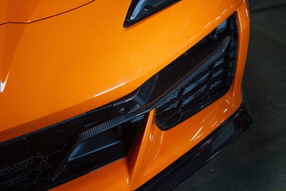 Chevrolet Corvette C8 Z06 Carbon Fiber Front Bumper Grille Inserts