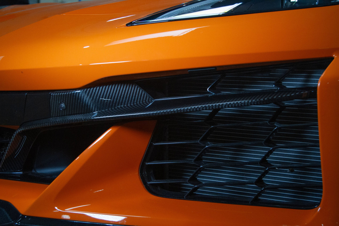 Chevrolet Corvette C8 Z06 Carbon Fiber Front Bumper Grille Inserts