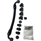 Z893 LS1 / LS6 -8AN high flow BLACK fuel rails w/ fittings & crossover hose for Corvette CTS Camaro